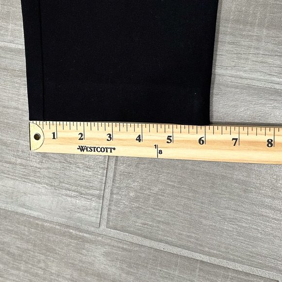 Eileen Fisher Mid-Rise Slim Side Zip Ankle Pants Organic Cotton Blend Black Sz M - Picture 14 of 15